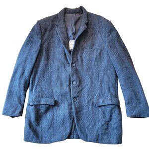 Harris Tweed Handwoven Wool Blazer Jacket Sears Herringbone Gray Sports Coat‎